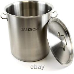 Fryer Pot 32 Quart All Purpose Stainless Steel Tri-Ply Bottom with All Purpo