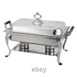 Full Rectangular Crown Chafer, 8-Quart, Stainless Steel Full Rectangular Crown Chafer, 8-Quart, Stainless Steel