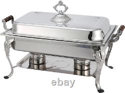 Full Rectangular Crown Chafer, 8-Quart, Stainless Steel