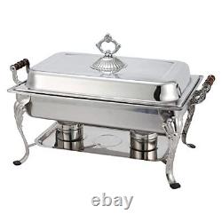 Full Rectangular Crown Chafer, 8-Quart, Stainless Steel