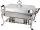 Full Rectangular Crown Chafer, 8-quart, Stainless Steel