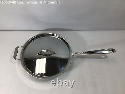 GENTLY USED All-Clad Copper Core Stainless Steel 3 Quart Saute Pan with Lid