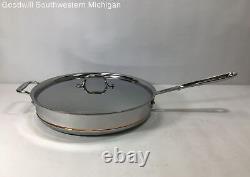 GENTLY USED All-Clad Copper Core Stainless Steel 6 Quart Saute Pan with Lid