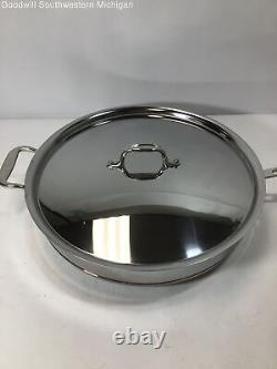 GENTLY USED All-Clad Copper Core Stainless Steel 6 Quart Saute Pan with Lid