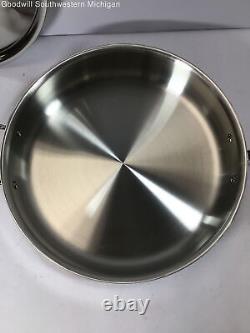 GENTLY USED All-Clad Copper Core Stainless Steel 6 Quart Saute Pan with Lid