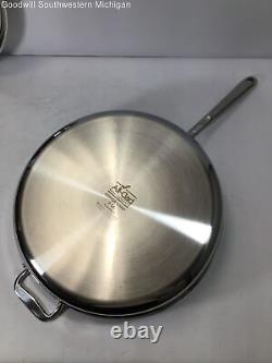 GENTLY USED All-Clad Copper Core Stainless Steel 6 Quart Saute Pan with Lid