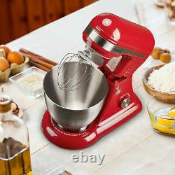 Geek Chef GSM45B Stainless Steel 4.8 Quart Bowl 12 Speed Baking Stand Mixer, Red