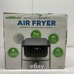 GoWISE USA Air Fryer Dehydrator Electric Max Steel XL 7 Quart Stainless Steel