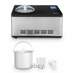 Goplus 2.1 Quart Ice Cream Maker Frozen Machine Stainless with LCD Timer Control