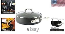 HA1 Nonstick Sauté Pan 4 Quart with Stainless Steel Handles Elegant Cooking