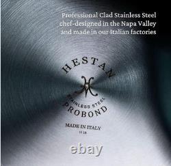 HESTAN PROFESSIONAL PRO-bond Gorgeous Stainless Steel Stockpot with Lid, 8-Quart