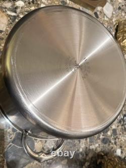 HESTAN PROFESSIONAL PRO-bond Gorgeous Stainless Steel Stockpot with Lid, 8-Quart