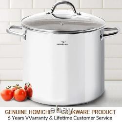 HOMICHEF LARGE STOCK POT 24 Quart With Lid Nickel Free Stainless Steel Cook