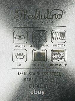 HUGE, NEW Il Mulino 18/10 Stainless Steel 8.5 Quart Skillet Fry Frying Pan/Pot