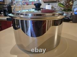 HUGE Waterless Stainless Steel Large Stock Pot 12 3/4 x 6 1/2 12 Quart