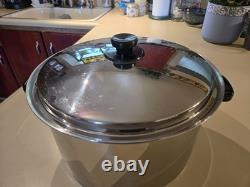 HUGE Waterless Stainless Steel Large Stock Pot 12 3/4 x 6 1/2 12 Quart