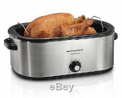 Hamilton Beach 28 lb Turkey Roaster Electric Slow Cooker Oven 22 Quart Capacity