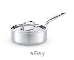 Hammer Stahl Sauce Pan & Lid 2 Quart 7-Ply 316Ti Surgical Stainless Steel USA