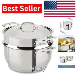 Health-Conscious 5-Quart Stainless Steel Steamer Ideal for Flavorful Cooking