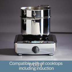 Health-Conscious 5-Quart Stainless Steel Steamer Ideal for Flavorful Cooking