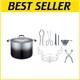 Heavy-duty 20 Quart Stainless Steel Canning Pot Set With Induction Compatibility