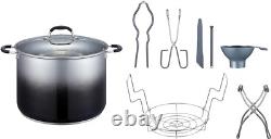 Heavy-Duty 20 Quart Stainless Steel Canning Pot Set with Induction Compatibility