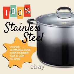 Heavy-Duty 20 Quart Stainless Steel Canning Pot Set with Induction Compatibility
