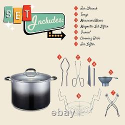 Heavy-Duty 20 Quart Stainless Steel Canning Pot Set with Induction Compatibility