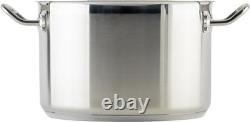 Heavy-Duty Stainless Steel Stock Pot with Cover, 12 Quart