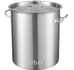 Heavy Duty Stainless Steel Stockpot 42Quart Large Cooking Pots with Lid & Handle