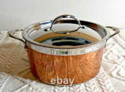 Hestan CopperBond 6QT Stockpot Copper Core Stainless Lid Italy Induction Safe