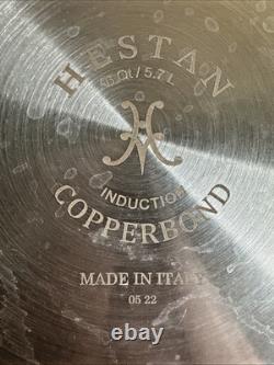 Hestan CopperBond 6QT Stockpot Copper Core Stainless Lid Italy Induction Safe