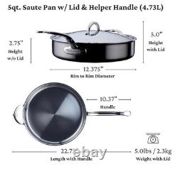 Hestan NanoBond Collection Stainless Steel Titanium 5 Quart Sauté Pan