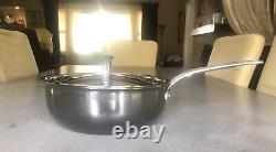 Hestan NanoBond Stainless Multiply all clad, Titanium Gloss, 2 Quart Saucier Pan