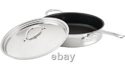 Hestan Nonstick Sauté Pan with Lid, Stainless Steel TITUM Non Stick, 5 Quart