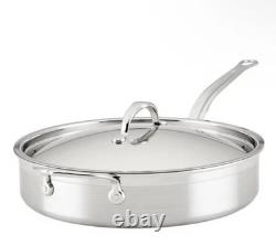 Hestan Probond Clad Titum Stainless Steel 5-quart Covered Saute Pan Silver