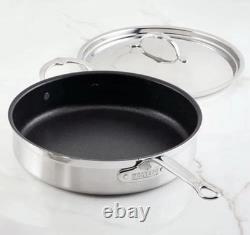 Hestan Probond Clad Titum Stainless Steel 5-quart Covered Saute Pan Silver