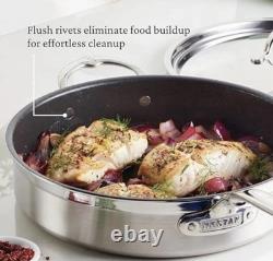 Hestan Probond Clad Titum Stainless Steel 5-quart Covered Saute Pan Silver