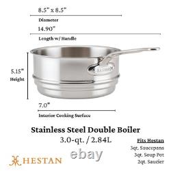Hestan Provisions Stainless Steel Double Boiler Insert, 3 Quart