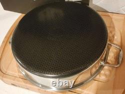 HexClad Hybrid 7-Quart Sauté Pan / Chicken Fryer withTempered Glass Lid BRAND NEW