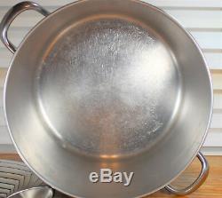 Huge Commercial Grade Copper Clad Bottom Revere Ware 16 QT Quart Stock Pot Pan