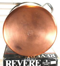 Huge Commercial Grade Copper Clad Bottom Revere Ware 16 QT Quart Stock Pot Pan