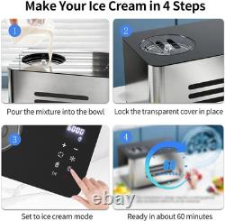 Ice Cream Maker Machine with Compressor 2.1 Quart Stainless Steel Yogurt Maker