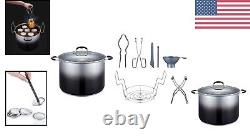 Induction Compatible 20 Quart Stainless Steel Canning Pot with 8 Accessories