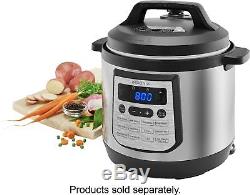 Insignia- 8-Quart Multi-Function Pressure Cooker Stainless Steel
