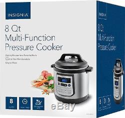 Insignia- 8-Quart Multi-Function Pressure Cooker Stainless Steel