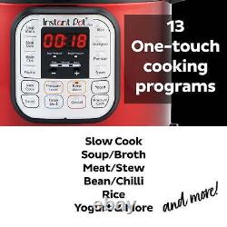 Instant Pot DuoT 6 Quart Multi-Cooker, Red Stainless Steel