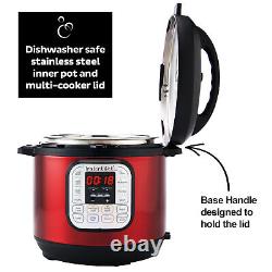 Instant Pot DuoT 6 Quart Multi-Cooker, Red Stainless Steel