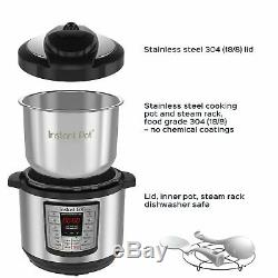 Instant Pot Pressure Cooker 12 in 1 Programmable 8 Quart Electric Steel Instapot