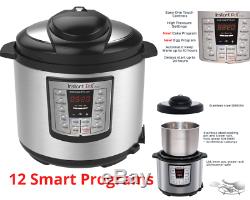 Instant Pot Pressure Slow Cooker 12 in 1 Programmable 6 Quart Steamer Instapot